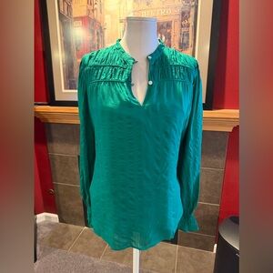 LOFT emerald green blouse